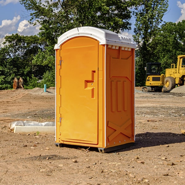 how often are the porta potties cleaned and serviced during a rental period in Highlandville IA